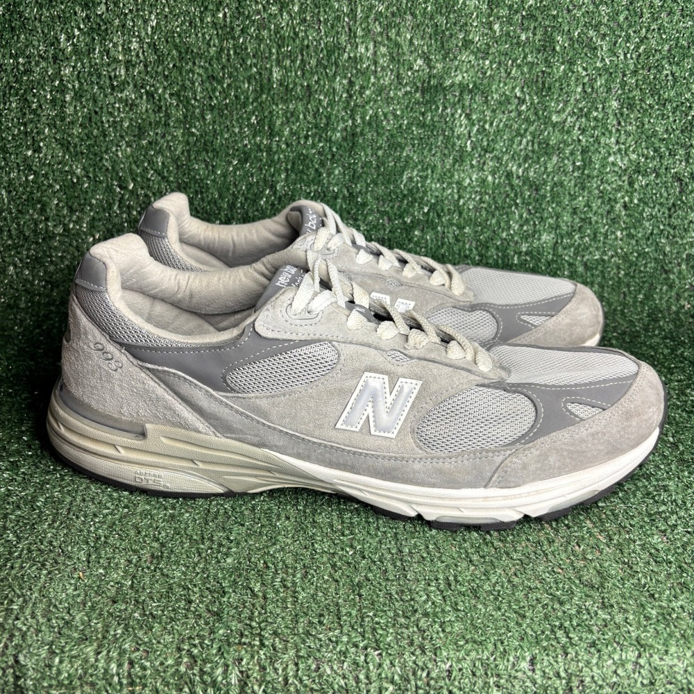 New Balance 993 Heritage Suede Mesh Athletic Sneakers Grey Mens 16 Made In USA